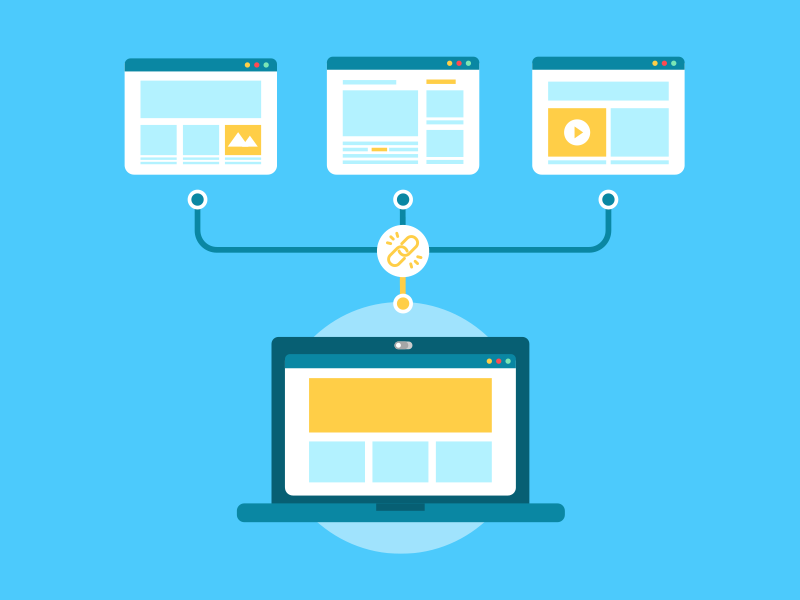 Hvad er linkbuilding? Illustration af linkbuilding.