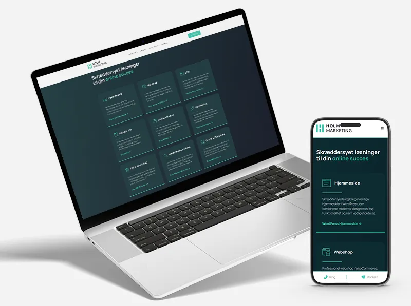 Hvad er responsivt design? Eksempel på responsiv hjemmeside