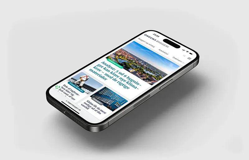UX design eksempel på mobile first hjemmeside design