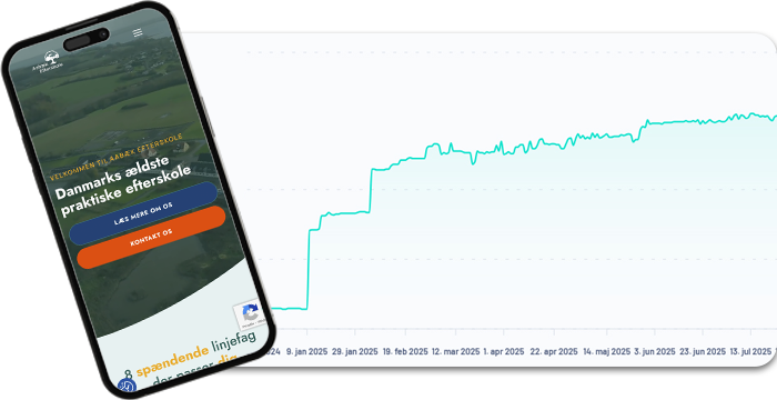 Søgemaskineoptimering resultater for special efterskole i WordPress.